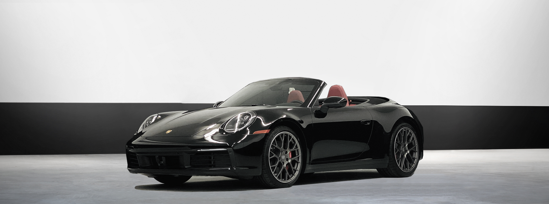 Porsche Convertible Rental in black
