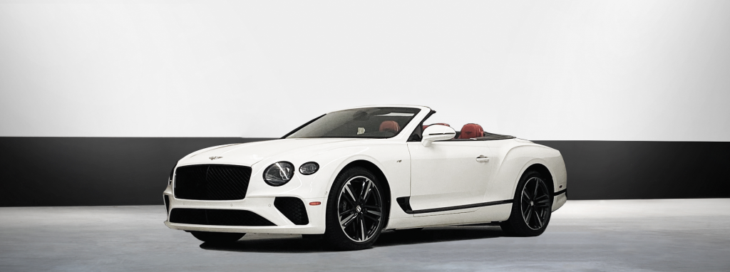bentley convertible rental in white
