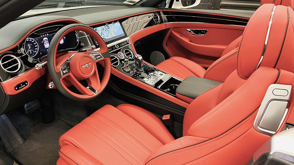 bentley rental interior front row