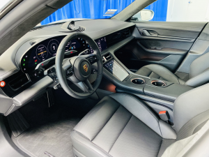 Porsche rental Taycan interior front row