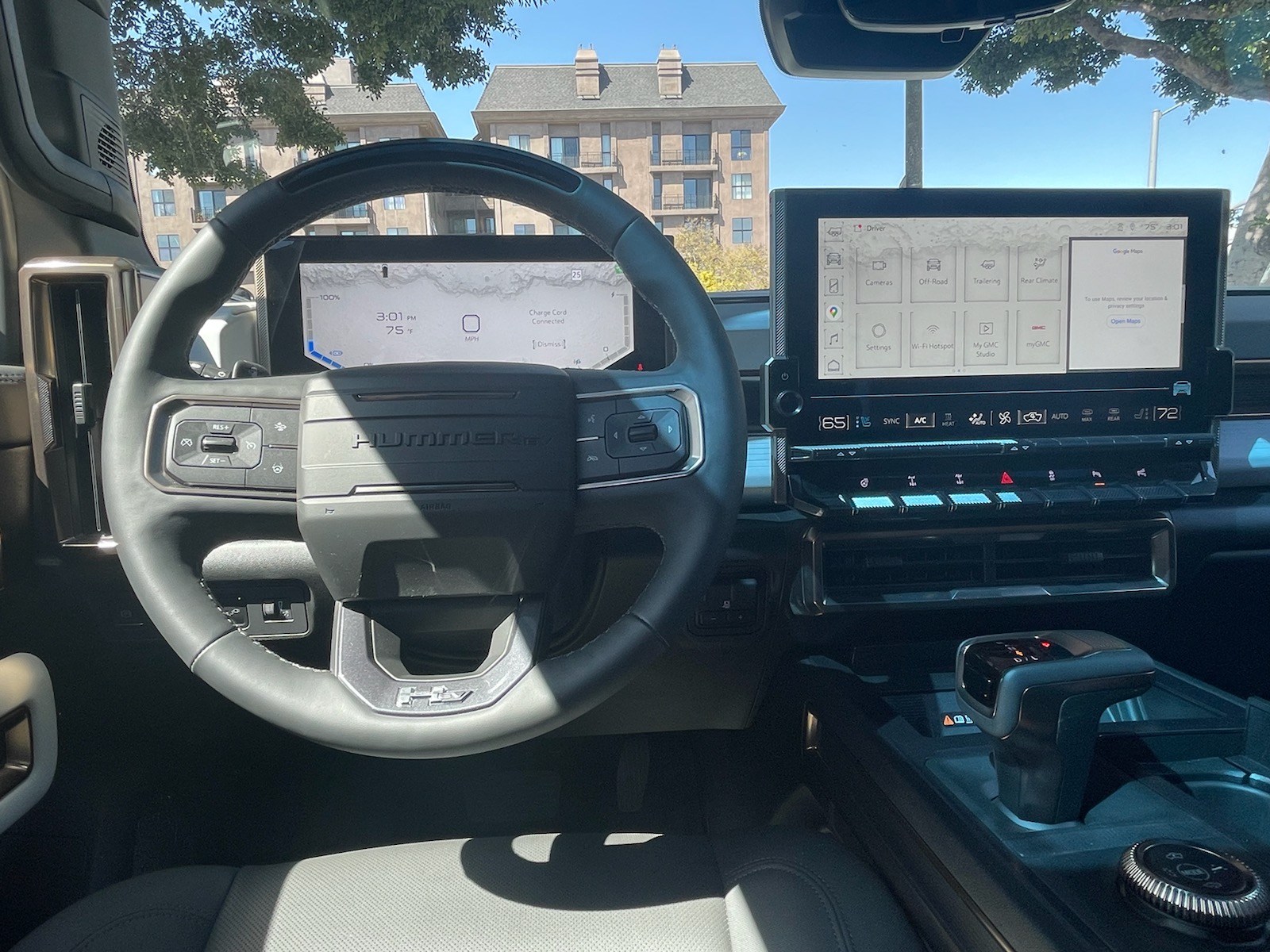 hummer EV rental edition 1 interior dash board electric car rental los angeles 